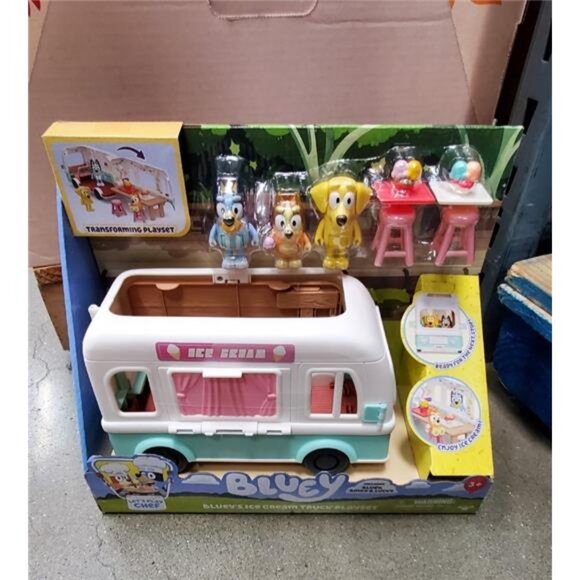 Bluey's Ice Cream Truck Transforming Playset [Includes Bluey Bingo & Lucky!] - Picture 3 of 8